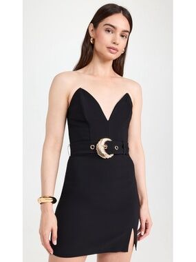 Amanda Uprichard Chalice Mini Dress Black